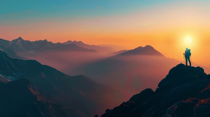 Naklejka premium Sunrise over Mountain Vista