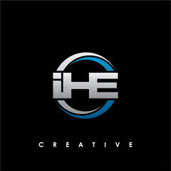 IHE Letter Initial Logo Design Template Vector Illustration