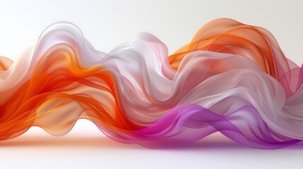  a multicolored wave of flowing fabric on a white background with room for text or a logo to put on a t - shirt.