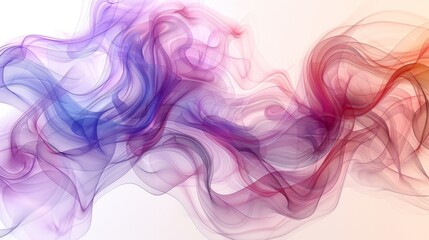  a multicolored smoke background with a white background and a blue, red, and yellow smoke trail on the left side of the image. - obrazy, fototapety, plakaty