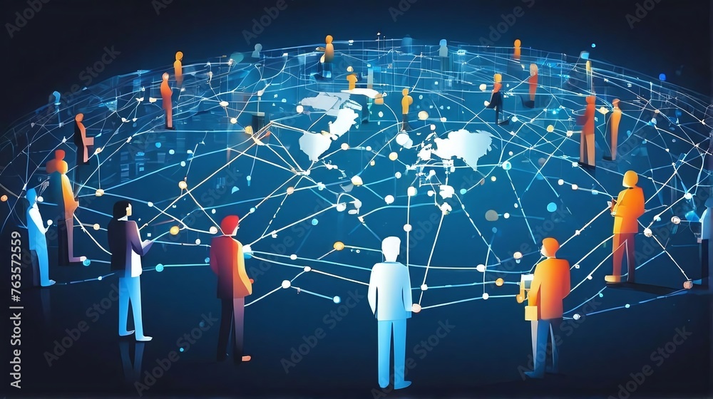 Poster future technology digital data network connection, digital cloud computing cyber security, abstract 