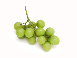 Green grape bunch isolated on white background - 763572564