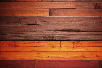 Brown and Red and Orange dirty look wood wall wooden plank board texture background with grains and...