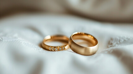 Obraz na płótnie Canvas gold wedding rings