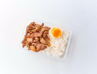 Fried beef served with rice, a traditional Thai dish reserved for the royal family.