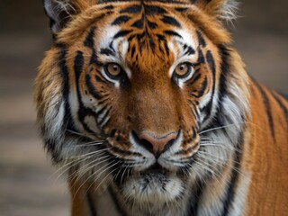 close up  portrait of a big tiger