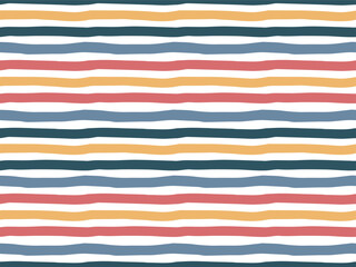 Striped colored background. Seamless pattern. Hand drawn horizontal stripes. Abstract geometric stripes illustration for packaging design, wallpaper, cover