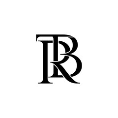 trb initial letter monogram logo design