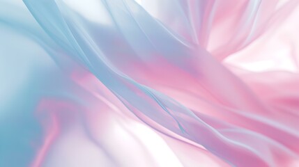 Fototapeta na wymiar Abstract background of blue and pink wavy silk or satin. 3d render illustration