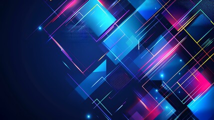 Abstract technology background with geometric elements. Vector illustration for your design.