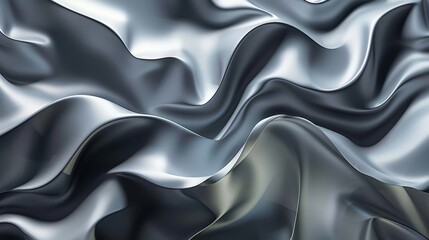 Abstract silver silk fabric texture. digital art design