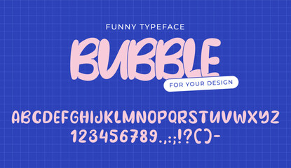 Bubble funny typeface