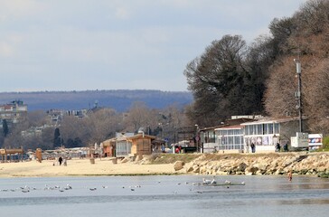 The Black Sea coast in Varna (Bulgaria) in early spring