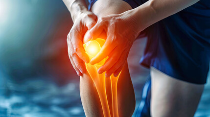 of a person suffering from knee pain