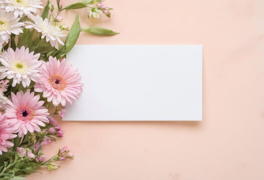 Picture frame crafted from a flowers surrounds a white space background. Perfect for art, design, and creative concepts