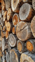 Textured wood log cross section wall art