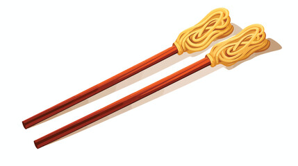 Chopsticks and noodle Chinese Japanese Asian cuisin