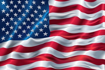 Obraz premium American Flag Wave Close Up for Memorial Day or 4th of July