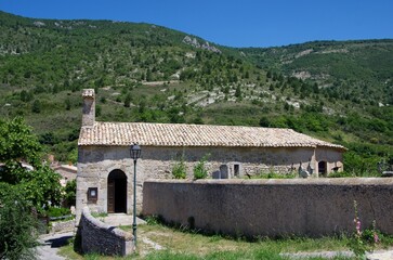 Church in a village in the Baronnies in the South of France, Europe