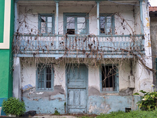 Typical asturian house, Lieres village, Asturias, Spain