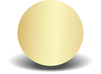 Gold paper circle and shadow
