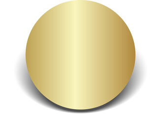Gold paper circle and shadow