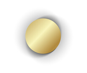 Gold paper circle and shadow