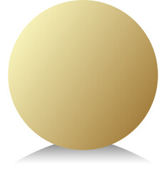 Gold paper circle and shadow
