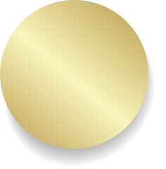 Gold paper circle and shadow