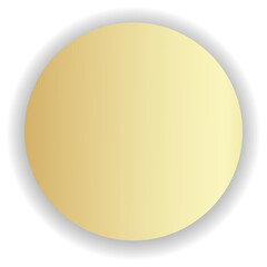 Gold paper circle and shadow