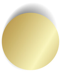 Gold paper circle and shadow