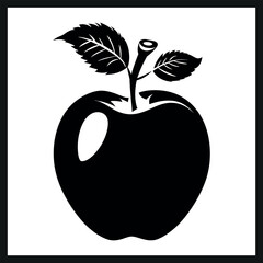 apple silhouette clipart on a white background