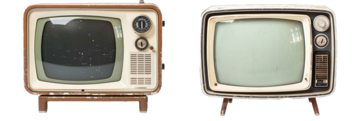 set classic tv PNG Transparent white background