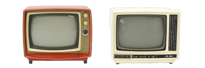 set classic tv PNG Transparent white background