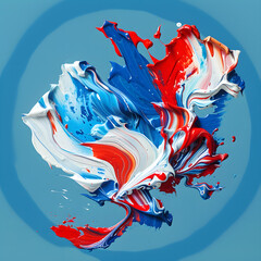 red and blue splashes