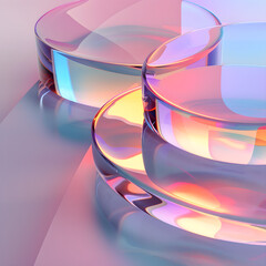 abstract figures in pink tones