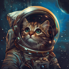 cat on the moon