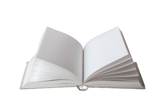 open book empty PNG Transparent white background