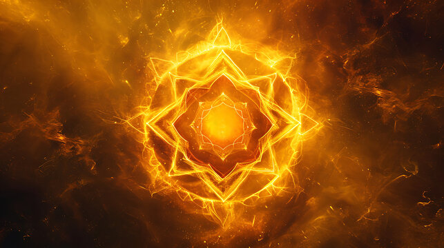 Lotus pose meditation in front of the Svadhisthana chakra symbol. Peaceful decor aids in sacral chakra healing with the Svadhishthana sacral chakra symbol.

