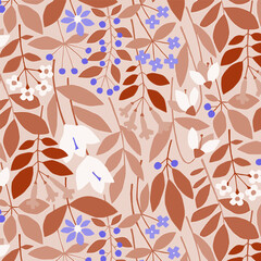 Pattern flower floral spring blossom illustration vector fabric textile design leaf leaves