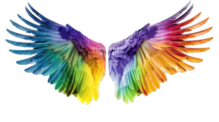 colorful wings template PNG Transparent white background
