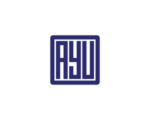 AYU logo design vector template