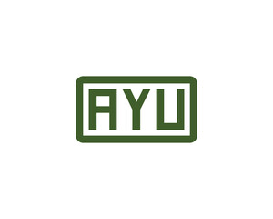 AYU logo design vector template