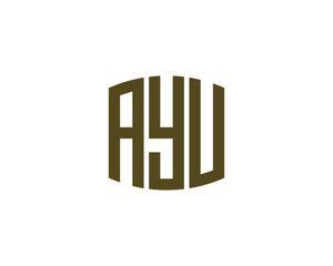 AYU logo design vector template