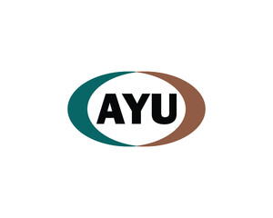 AYU logo design vector template
