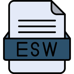 ESW File Format Vector Icon Design