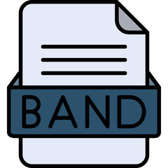 BAND File Format Vector Icon Design