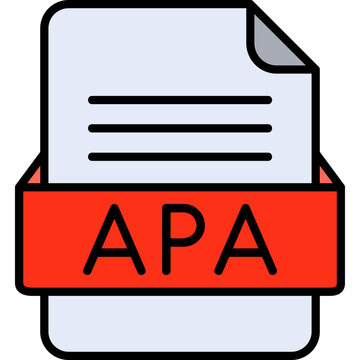 APA File Format Vector Icon Design