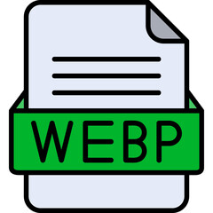 WEBP File Format Vector Icon Design