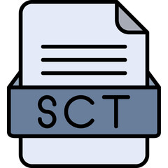 SCT File Format Vector Icon Design